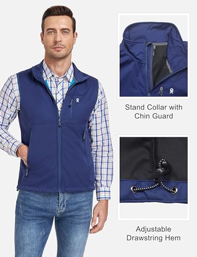 Little Donkey Andy Men's Lightweight Golf Vest Outerwear - color: Blue, size: Medium