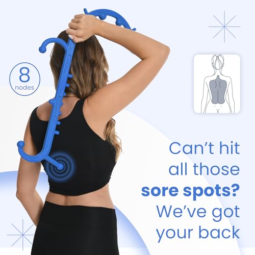 Ranarose Deep Tissue Back & Neck Massager for Body Muscle Pain Relief - color: Blue