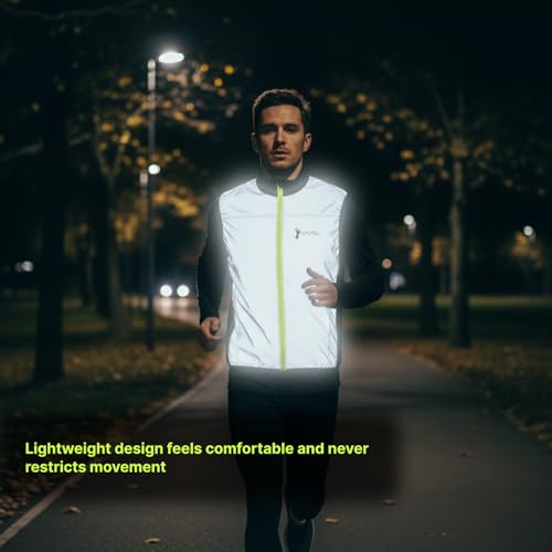 ReflecToes Reflective Running Vest, Hi Vis Cycling Vest, Motorcycle Gilet - size: XX-Large, style: Deluxe
