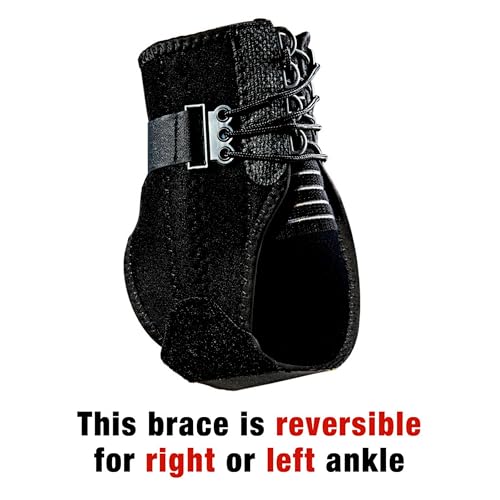 ACE Ankle Brace with Side Stabilizers, Adjustable, Black, 1/Pack - size: 1 Count (Pack of 1)