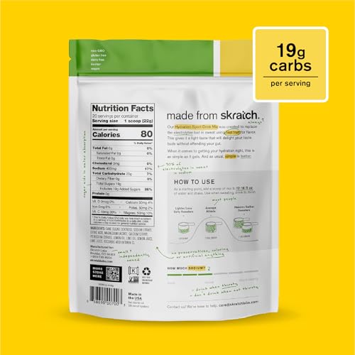 Skratch Labs Hydration Sports Drink Mix, Lemon Lime, 20 Servings - size: 20 Servings (Pack of 1)
