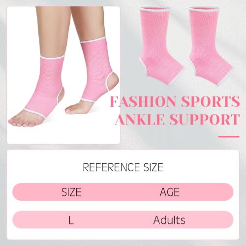 Haysandy 4 Pcs Ankle Brace Support, Pink, Adults - color: Pink, size: Adults