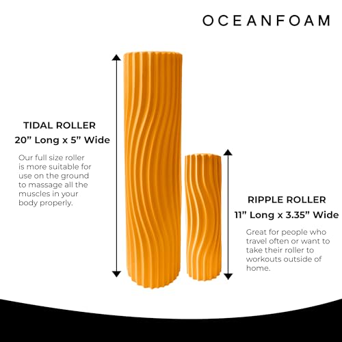 Oceanfoam Tidal Roller - Muscle Massage Foam Roller for Exercise (Gold) - color: Gold
