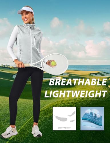 Little Donkey Andy Women's Lightweight Vest Windproof Sleeveless Jacket - color: White, size: X-Small