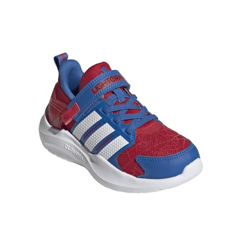 adidas Boys Lightorama Runner Children Sneakers Shoes Casual - Pink - color: Better Scarlet/White/Bright Royal/Spider-man, size: 11.5 Little Kid