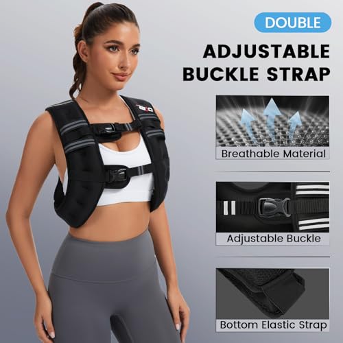 Weighted Vest Woman,Weight Vest for Women Men, - color: Black, size: 12LB