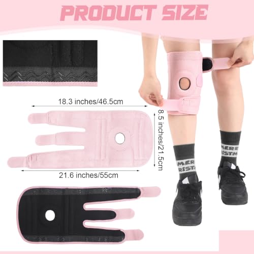 Foilswirl 1 Pcs Kids Knee Brace with Side Stabilizers,Pink - color: Pink