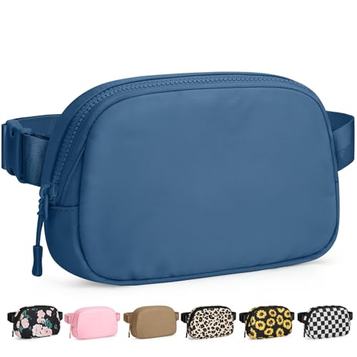 Pritent Fanny Packs for Women Crossbody Belt Bag With Zipper Back Pocket - color: Navy Blue, size: Small