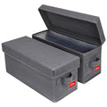 NUSWOR Upgrades CD Storage Box - CD Organizer with Lid 2Pack - Grey - size: CD-2PACK