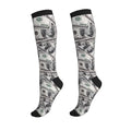 Compression Socks, Unisex 15-20 mmHg Knee High Support Socks - color: Dollar