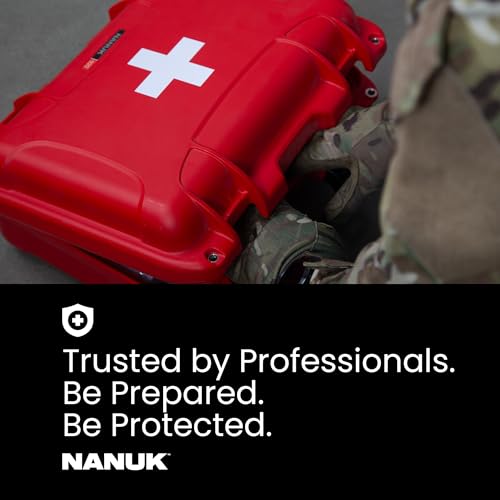 NANUK 910 Trauma Kit, Waterproof with Bleeding kit & Tourniquet, 75 pcs - size: 910 Trauma Kit - Pcs