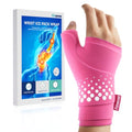 Thumb & Wrist Ice Pack Wrap, Long-Lasting Cold Compression for Recovery - size: L/XL, style: Pink