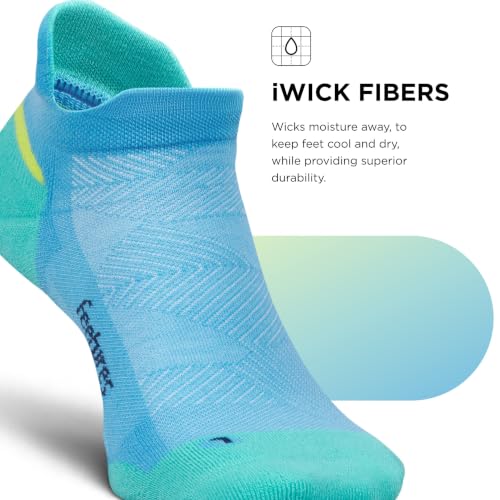 Feetures Elite Max Cushion No Show Tab Ankle Sock - color: Arctic Blue (1 Pair), size: Small