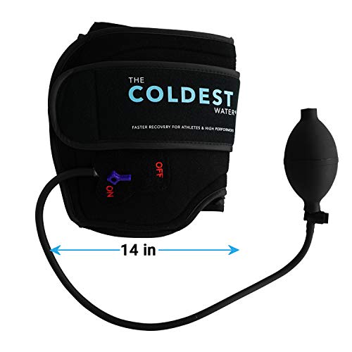 THE COLDEST Ankle Ice Pack - Ice Wrap w/Cold Gel Pack & Air Compression - Faster Recovery Ankle Sleeve Compression Support for Achilles Tendon Injuries, Plantar Fasciitis, Swelling, & more