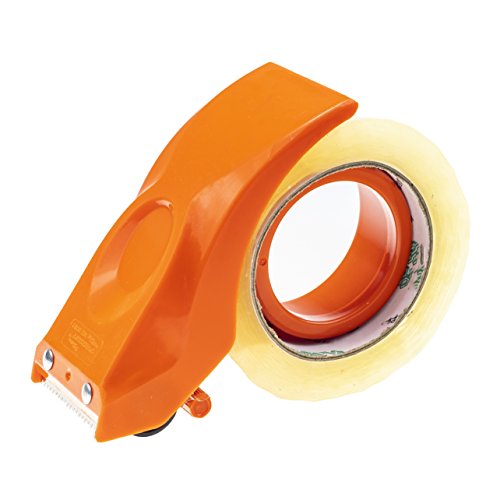 Easy-Mount 2 Inch Tape Gun Dispenser Packing Packaging Sealing Cutter Orange Handheld Warehouse Tools