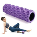 Foam Roller, 15 inch High Density Massage Roller for Exercise - color: Purple