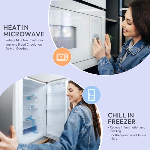 Microwavable Heat Pad for Neck and Shoulders, Warm Compress Wrap, Purple - color: Heat Pad02 -Purple