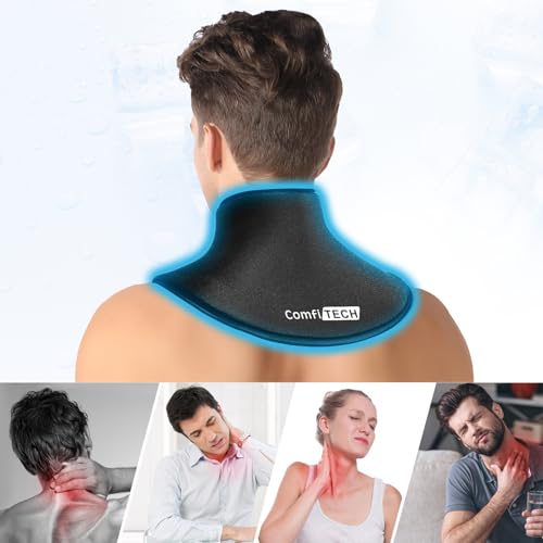 ComfiTECH Neck Ice Pack Wrap Gel, Cooling Pad for Cervical and Shoulder, Large, 1 Pack - size: Large