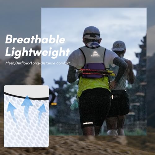 Haimont 5L Trail Running Hydration Vest with Soft Flasks - color: Purple, size: Medium
