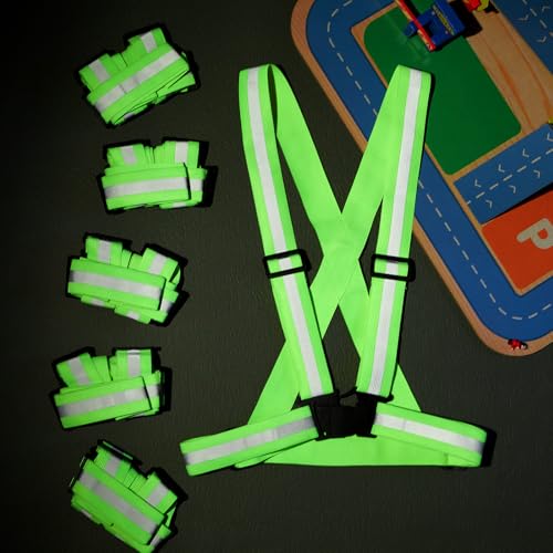 Hercicy Reflective Vest High Visibility Safety Vests Bulk - color: Green