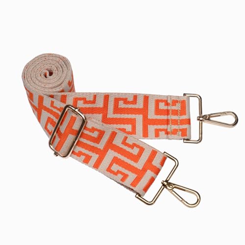 WanderFull Original HydroBag Crossbody Water Bottle Holder with Phone Pocket, Fits Water Bottles up to 32 oz - color: Orange Matte - Patterned Strap