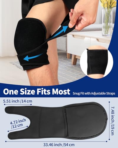 Gel Ice Pack Wrap with Straps for Knee,Elbow, Wrist, Neck, Ankle & Back,Reusable Ice Packs for Injuries, Inflammation & Recovery Hot Cold Therapy Short Style - style: Short