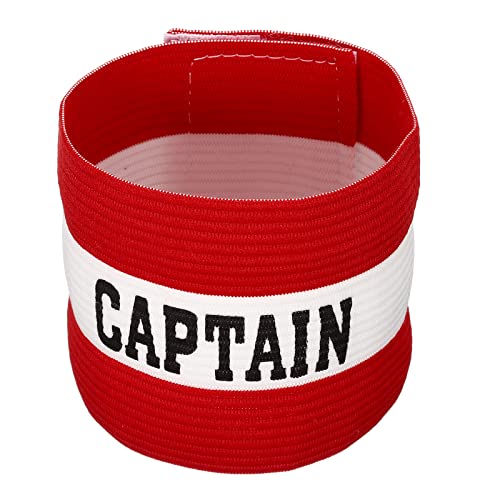 PATIKIL Captain's Armband, Elastic Arm Band for Soccer Training - color: Red