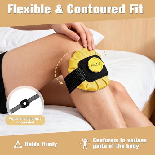 Ice Packs for Injuries Reusable, 3 Sizes, Yellow - color: Yellow