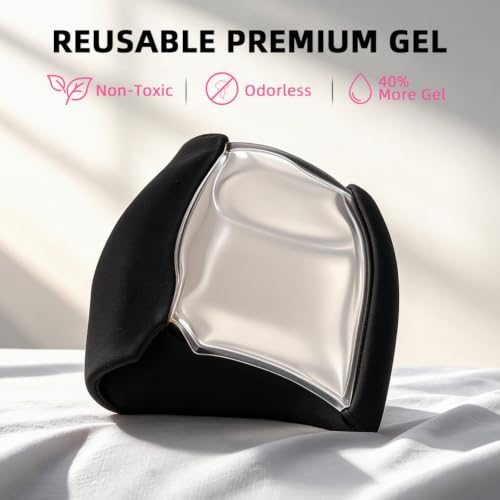 Migraine Relief Cap, Soothing Headache Ice Face Mask Products - color: Black