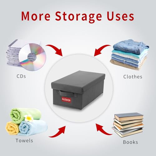 NUSWOR DVD Storage Box - DVD Storage Solutions 4Pack- Grey - size: 4PACK