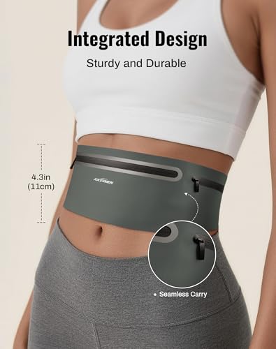 Running Belt for Women & Men-Ultra Light Slim Running Belts - color: Grey