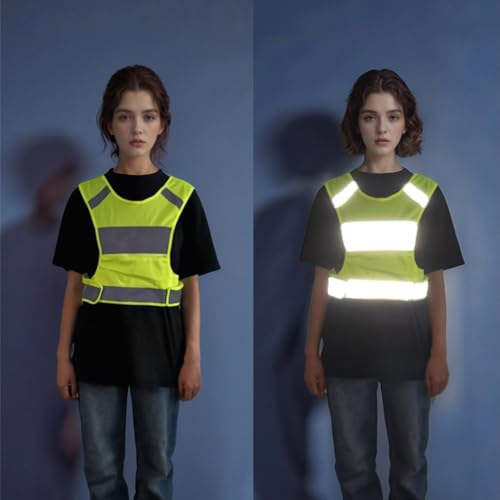 Reflective Vest Safety Running Gear - High Visibility Vest with Pocket for Running, Biking, Walking, Women & Men - color: Neon Yellow, size: X-Large