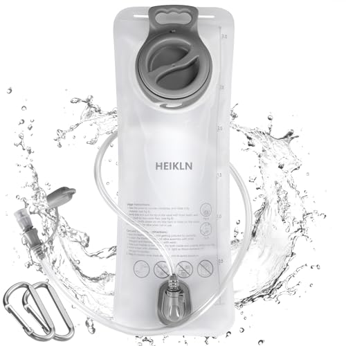 HEIKLN Hydration Bladder 1.5L-2L-2.5L-3L,Leak Proof Water Reservoir, BPA Free Military Water Storage Bladder Bag Hydration Pack Replacement Easy Clean for Bicycling Hiking Camping Hunting Running - color: 3L White
