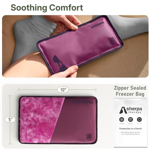 Flexible Hot and Cold Gel Pack Small 5" x 10", 2 Pack - size: Small (2 pack), style: Purple