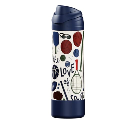 FJbottle Insulated Stainless Steel Sports Water Bottle with Handle - color: PE Class, size: 24 Ounces