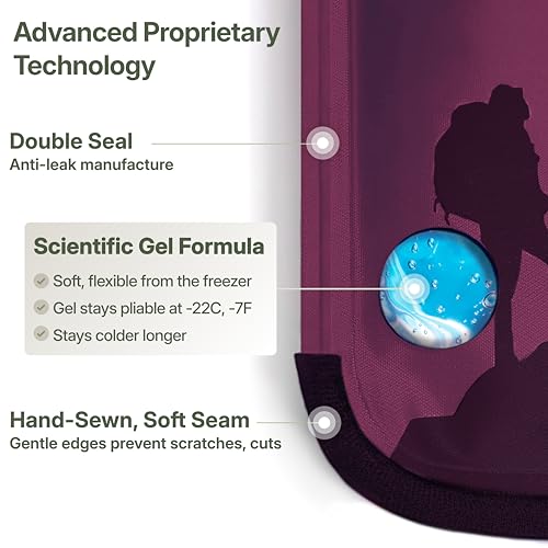 Flexible Hot and Cold Gel Pack Medium 8" x 12", 2 Pack - size: Medium (2 pack), style: Purple