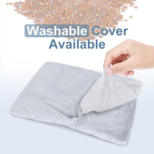 SuzziPad Microwave Heating Pad for Muscle Soreness Fatigue, 7"X12", Rose - color: Rose Grey