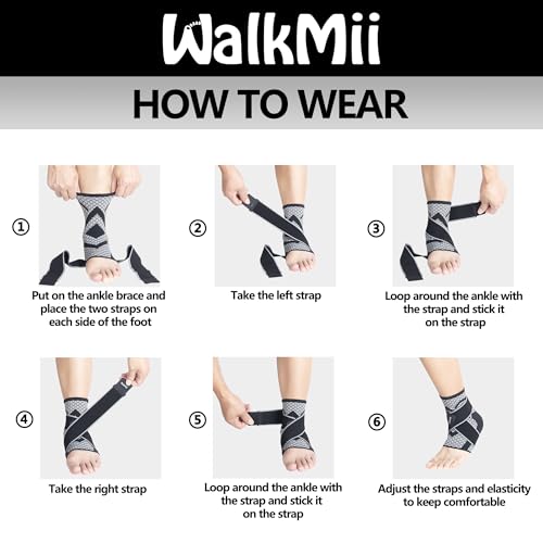 Ankle Compression Sleeves (1 Pair)-Ankle Brace for Achilles Tendonitis, Sprain, Pain Relief, Plantar Fasciitis Ankle Support Socks with Adjustable Strap for Women & Men-XL - size: X-Large