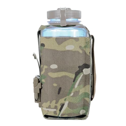 Water Bottle Pouch Molle, Tactical Canteen Pouch for 32oz Nalgene Bottle - color: MC