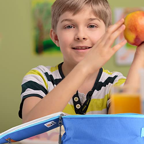 CaCTOUR Lunch Box Kids,2 Packs Insulated Lunch Bag for Girls Boys,Soft Bag Mini Cooler Back to School Thermal Reusable Lunch Bag for Work School Picnic (Blue & Purple) - color: Blue/Purple
