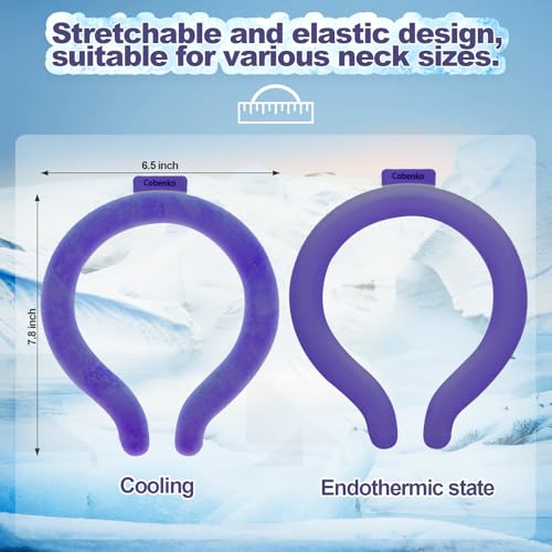 Neck Cooling Tube with Insulated Bag, Reusable PCM Ice Ring, Neck Cooler - color: Navy