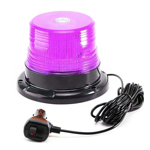 Purple Rooftop Beacon Strobe Lights w/Magnetic Base, 1-Pcs - color: 1× Purple