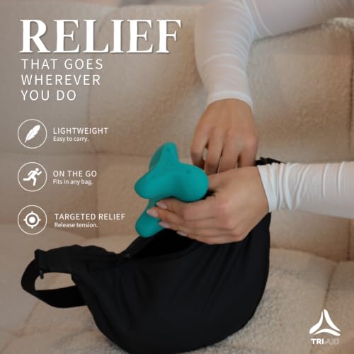 Trigger Point Massager for Neck and Shoulder Pain, Occipital Release Tool - color: Sand