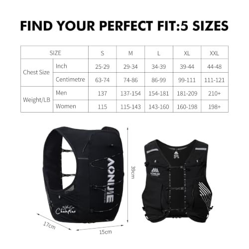 AONIJIE Running Hydration Vest for Men Women Trail Running Gear - size: Small
