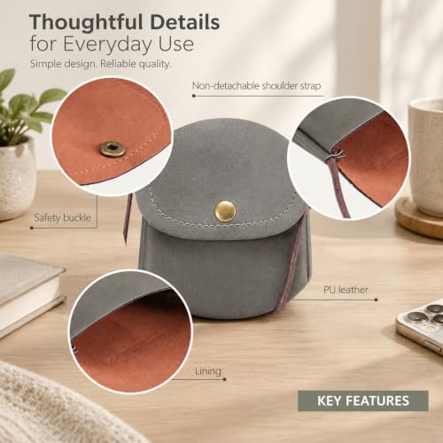 Cell Phone Neck Pouch, PU Leather Carrying Bag with Credit Card Holder Adjustable Strap, Small Travel Purse for iPhone 11 XR XS Max SE 8 7 6 Plus, Galaxy S10 S7 Edge A10 J7, Moto G6 (Gray) - color: 01 Gray