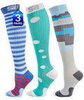 SB SOX 3-Pair Compression Socks (15-20mmHg) - color: 07 – Multi-color, size: S/M