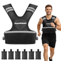 Adjustable Weighted Vest for Women and Men,4-10lb/11-20lb/20-32lb Rucking Vest with 6 Ironsand Weights for Running, Walking, Workout and Strength Training - size: 20-32lbs