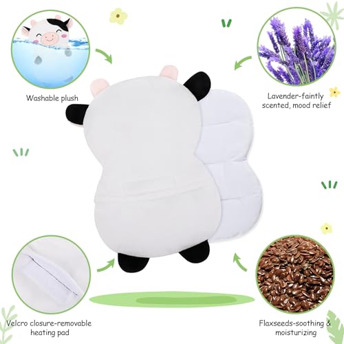 Cow Microwavable Heating Pad for Cramps Period Pain Relief Cute Heating Pad - style: Milk Cow