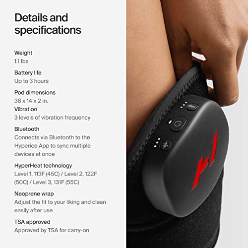 Hyperice Venom 2 Leg Heat Vibration Massage Therapy Neoprene Wrap Recovery - size: Leg