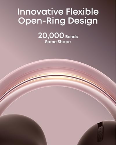 Soundcore AeroClip by Anker Open Ear Earbuds, Clip On Earbuds, Open Ring - color: Rosy Brown
